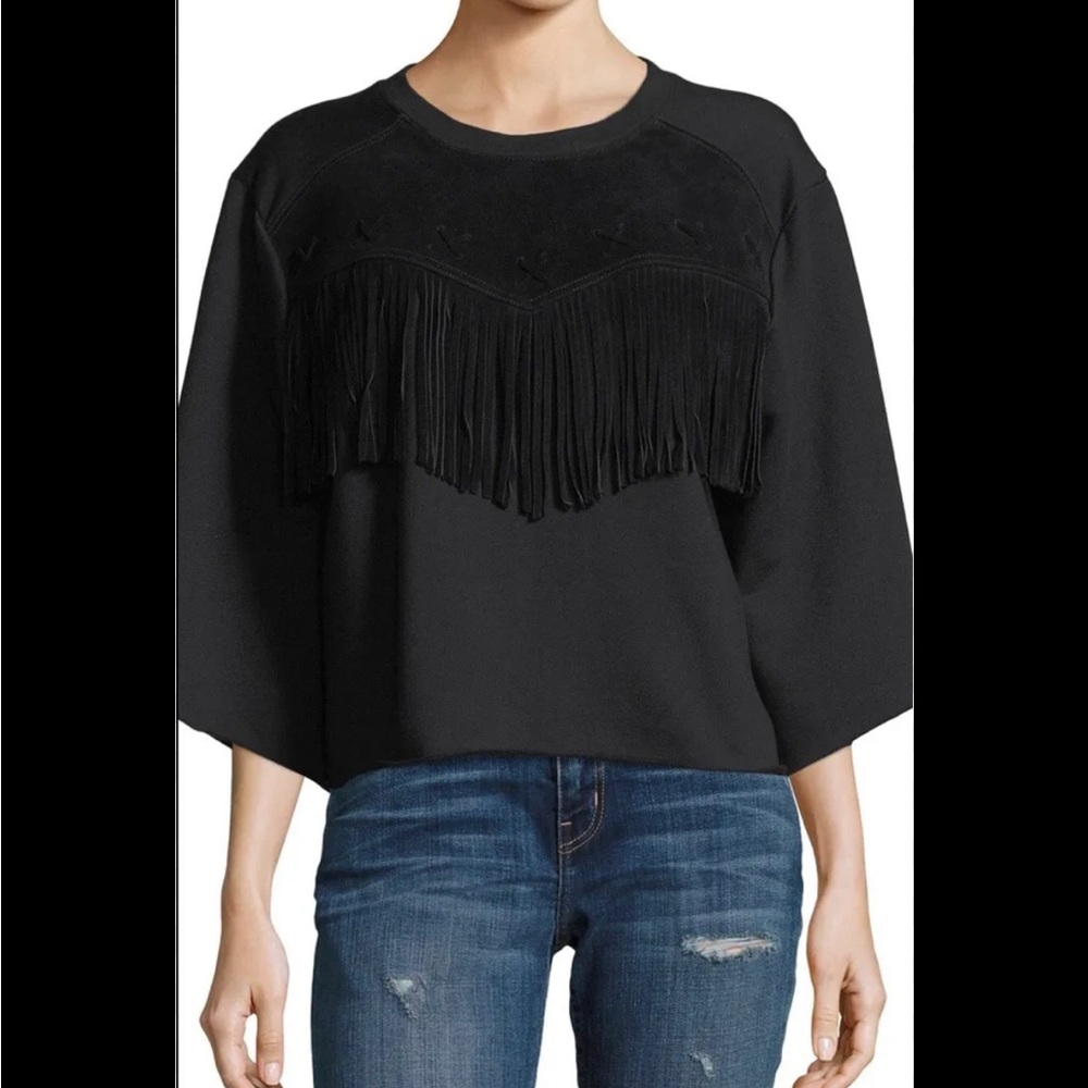 Current/Elliott Real Suede Popover